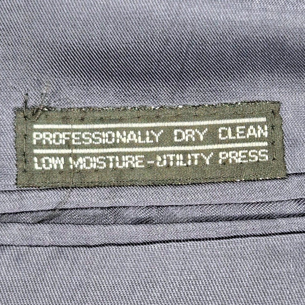 Savile Row Blazer Mens 46R(48) Charcoal Grey Pinstripe Virgin Wool Sport Coat - Picture 12 of 16